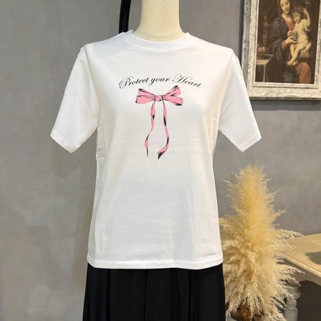 5/9Instalive 2026ss リボンプリントTシャツ　9080604042