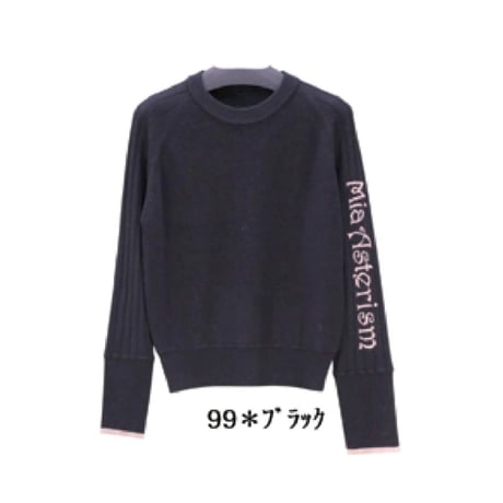 5/12 Instalive　Mia 2026Autumn　左袖ロゴリブプルオーバー　1646032