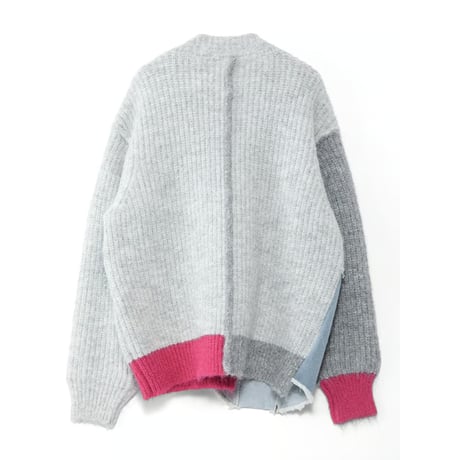 4/25 Instalive　AULA AILA　2026FW　DENIM COMBINATION CARDIGAN　1263-09036