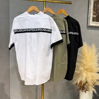 4/11 Instalive  2026ss  袖ゴムバックロゴシャツ  50196603004