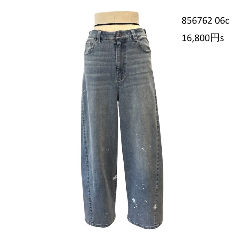 ayaneペイント加工バレルレッグデニムパンツ 5/18 Instalive ayane 2026AW ペイント加工バレルレッグデニムパンツ（