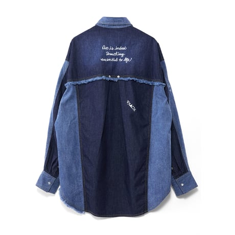 4/25 Instalive　AULA AILA　2026FW　GRAFFITI DENIM SHIRT　1263-04001