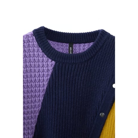 4/25 Instalive　AULA AILA　2026FW　COLOR BLOCK MILITARY KNIT PULLOVER　1263-09042