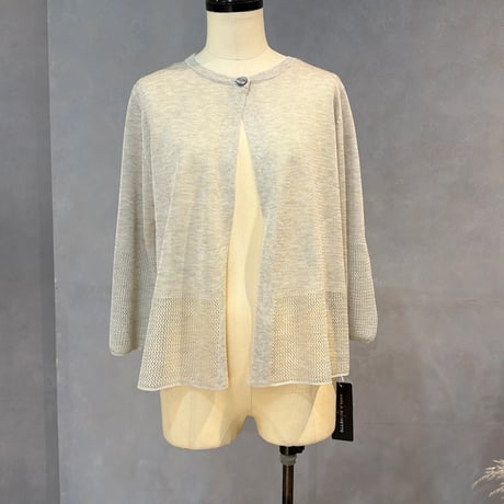 裾メッシュシアーカーディガン　81554604004