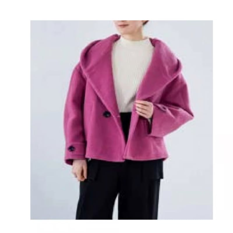 サマーセール★ 美品♡ laula モヘアシャギー フレアコート　Lサイズ sakishimatokyo コート アウター ショールカラーコート