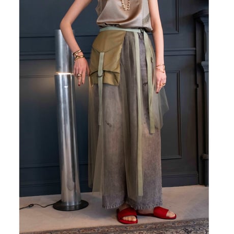 4/25 Instalive　AULA AILA　2026FW　POCKET TULLE WRAP SKIRT　1263-07004