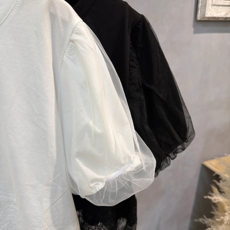 6/4Instalive 2026ss 裾レース付Tシャツ　9580605008