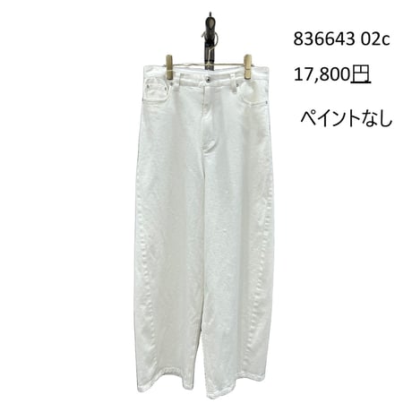 5/18、3/30 Instalive　ayane 2026 Mid Summer　ホワイトデニムバレルレッグパンツ（レギュラー丈・無地）　836643