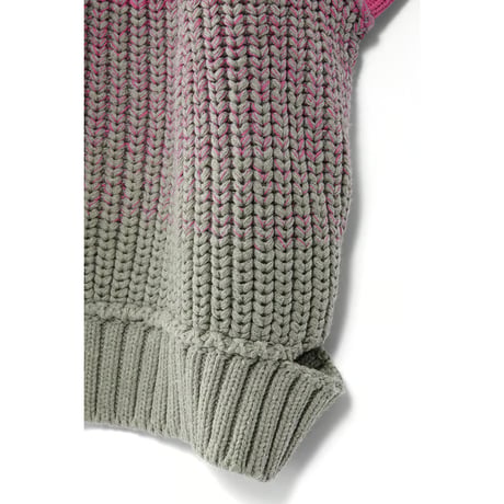 4/25 Instalive　AULA AILA　2026FW　2WAY GRADATION ARAN KNIT VEST　1263-09030