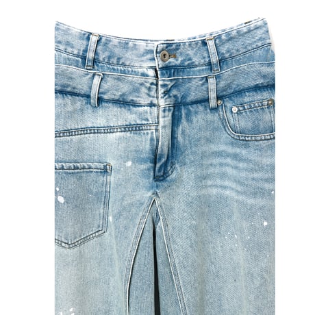 8/26、 4/26 Instalive AULA AILA LAYERED DENIM PANTS 1253-06013