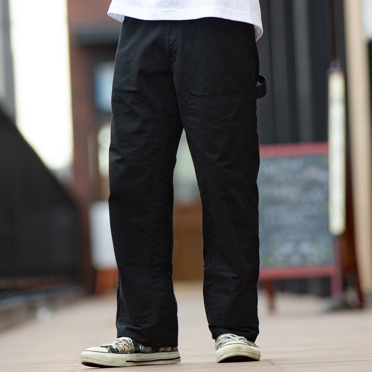 mnml ダック ダブルニー ワーク パンツ 34 ミニマル フェード 加工 mnml ダック ダブルニー ワーク パンツ 34 ミニマル フェード 加工