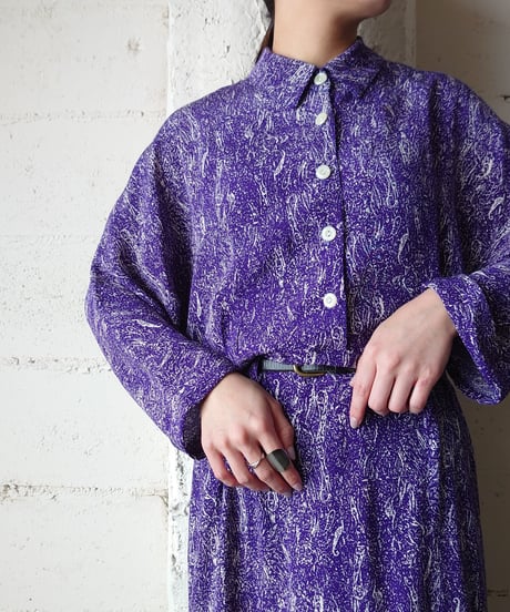 Paisley Pattern Rayon Dress PUR