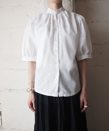 Stand Collar Tyrolean Blouse WH