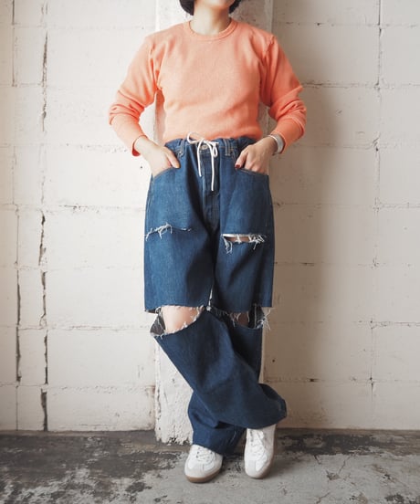 REMAKE Levi's501 Crashed Denim Pants NV