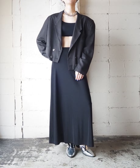 Double Breasted Short Tailored Jacket BK