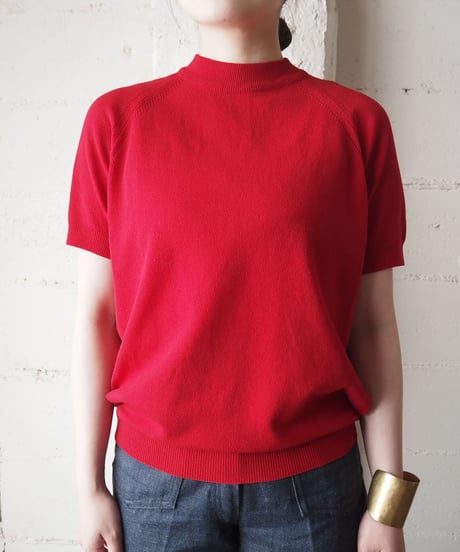 1970's Back Zip Mock Neck Knit RE