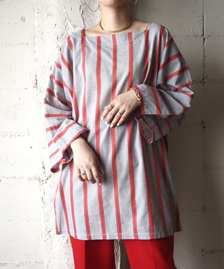 Square Neck Stripe Blouse REGR