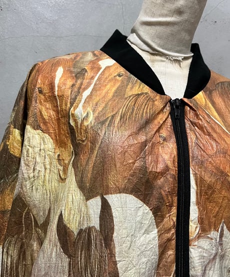 Horse Print Zipup Jacket BR