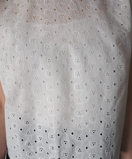 1960-70's Eyelet Embroidered Blouse WH