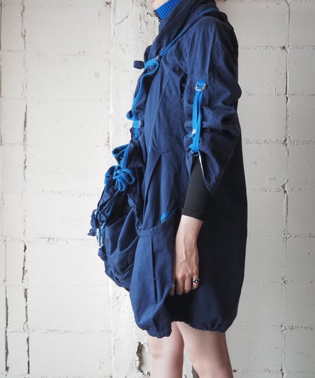Marithe+Francois Girbaud Bicolor Design Coat BL