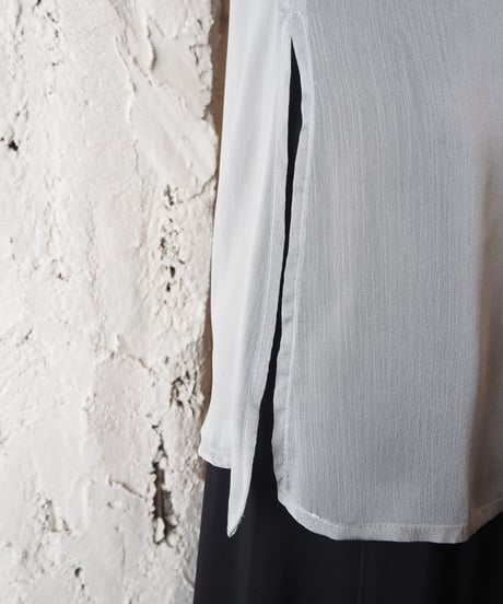 Sheer Side Slit Shirt GR