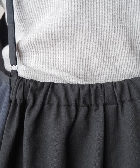 REMAKE Patchwork Camisole Dress BK GR NV