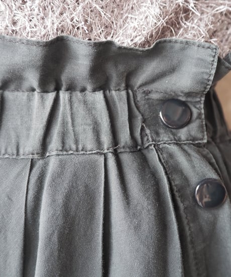 Waist Frill Side Button Skirt DGN