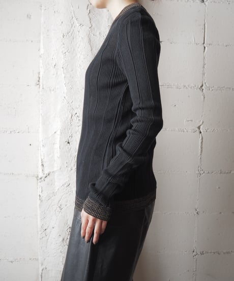 GANNI Bicolor Rib Knit BKKA