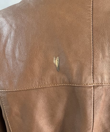 Front Button Leather Blouson BR