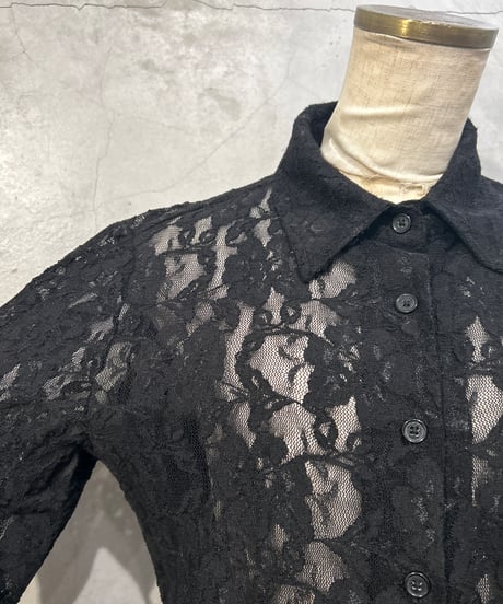 MICHAEL KORS Long Sleeve Lace Shirt BK