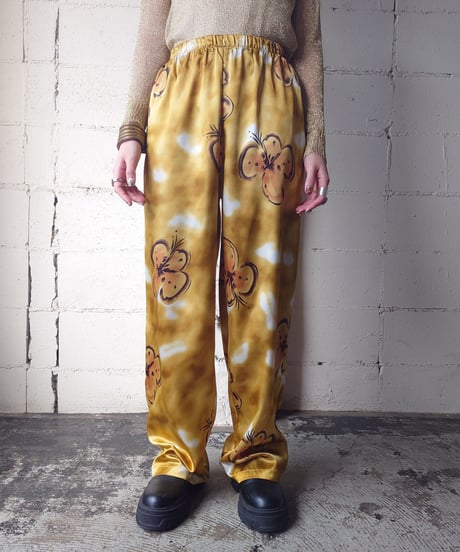 Flower Pattern Easy Wide Pants YEWH