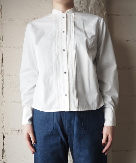 Tyrolean Stand Collar Blouse WH