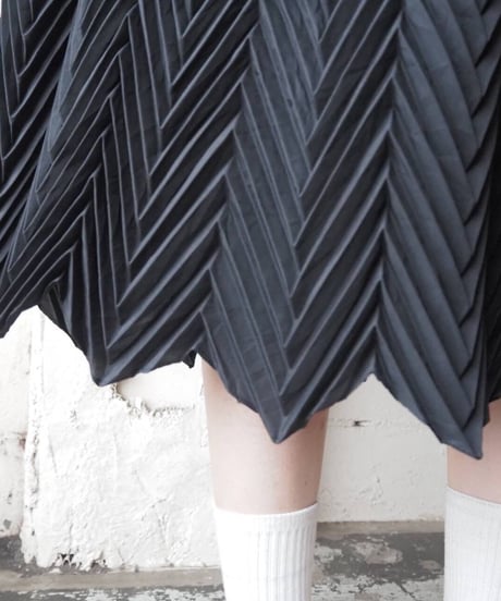 Design Pleated Easy Skirt BK