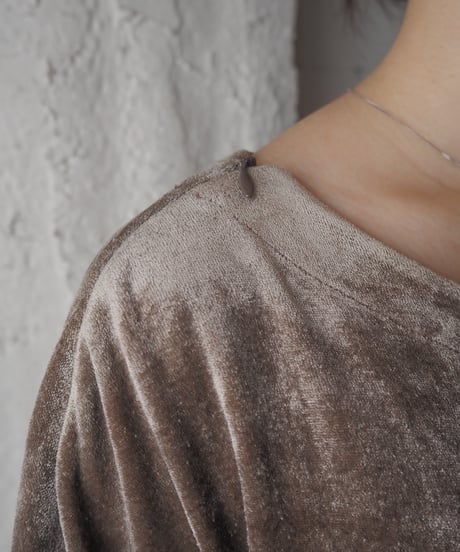 MM6 Velour Crew Neck Dress LBR