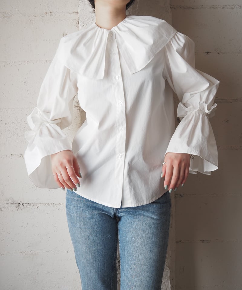 Big Collar, Cuffs White Shirt WH | Orfeo