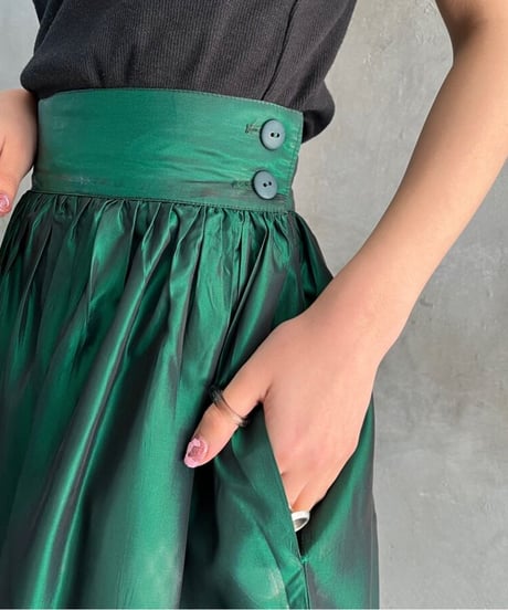 Satin Volume Flared Skirt GN
