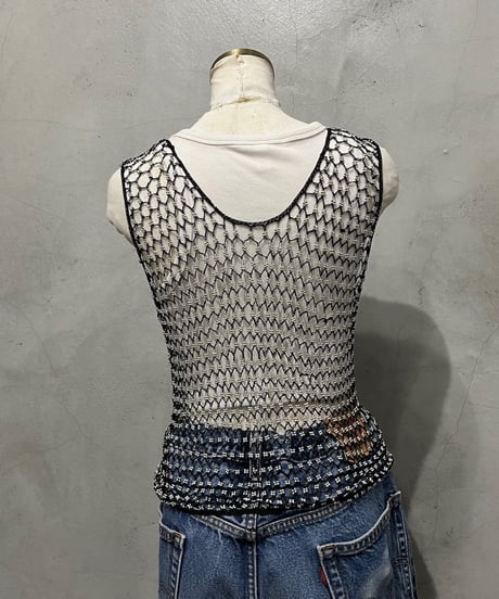 Beads×Crochet Tank BKSV