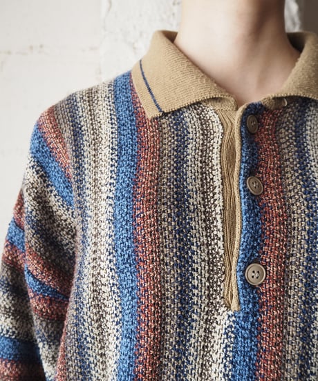 Stripe Polo Knit BEBLOR