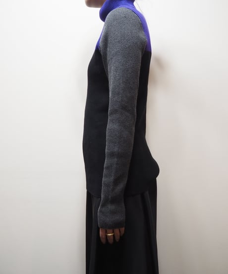 LAUREN Tricolor Rib Knit BKPUR
