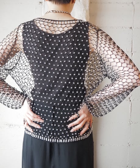 Beads×Crochet Cardigan BKSV