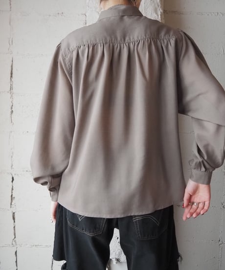 1970's Round Collar Plane Blouse BE