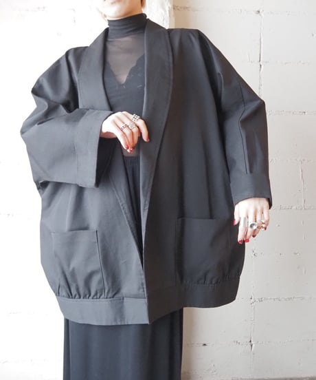 Wide Silhouette Shawl Collar Jacket BK