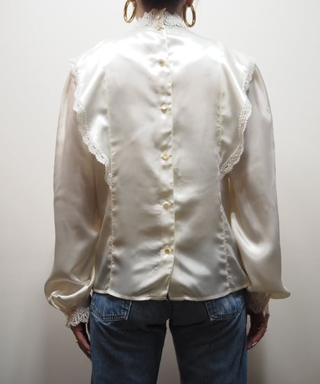 Lace Front Satin Blouse IV