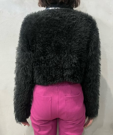 Shaggy Short Mockneck BK