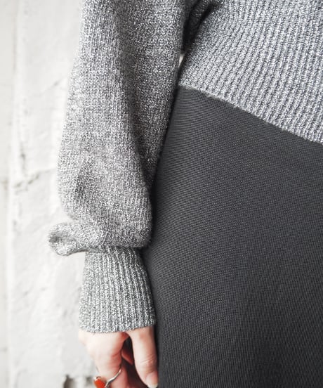 Lame Crew Neck Cardigan SV
