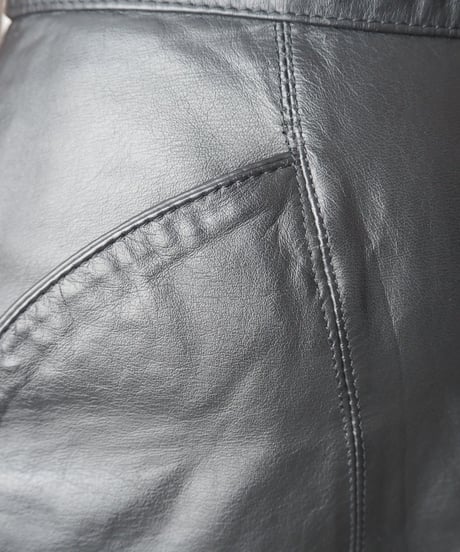 Leather Tight Skirt BK