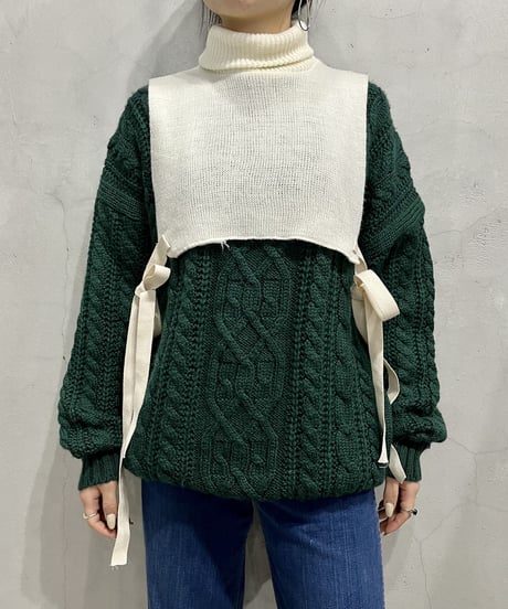 Side Belt Short Vest WH