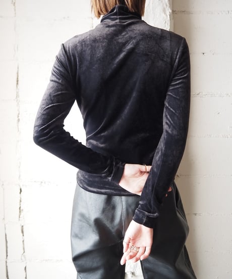 Mock Neck Velour  Cutsewn DBR