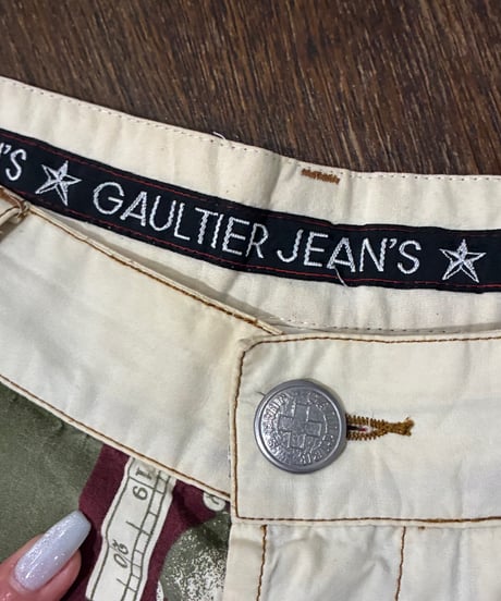 JEAN PAUL GAULTIER JEAN'S Scarf Print Pants IVBUR
