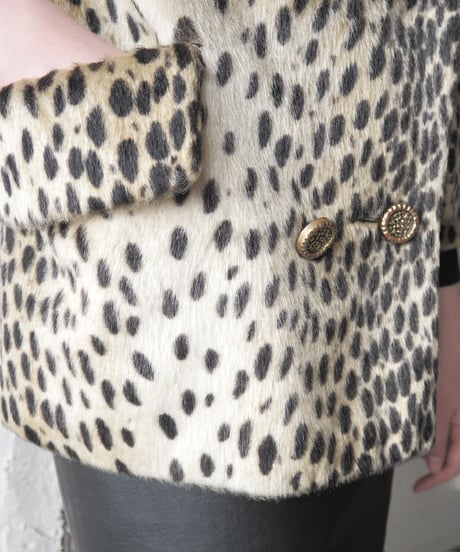 1950-60's Vintage Woolf Brothers Leopard Fake Fur Jacket BEBK